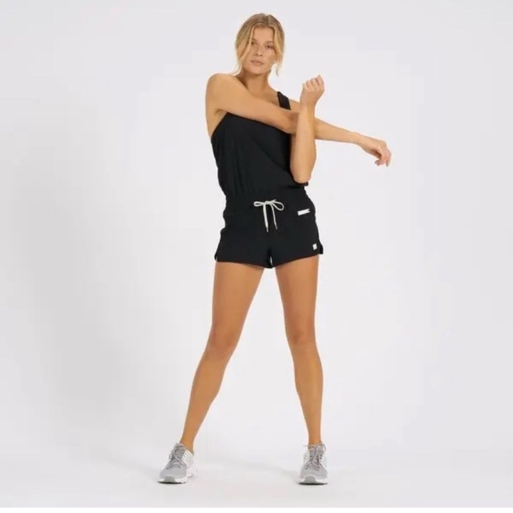 Vuori Black Sleeveless Romper